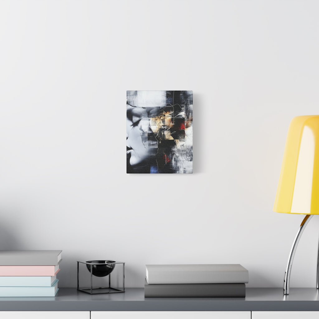 Abstract Matte Canvas Art-P3, Modern Wall Decor, Black and White Artwork for Home, Unique Gift, Contemporary Design
