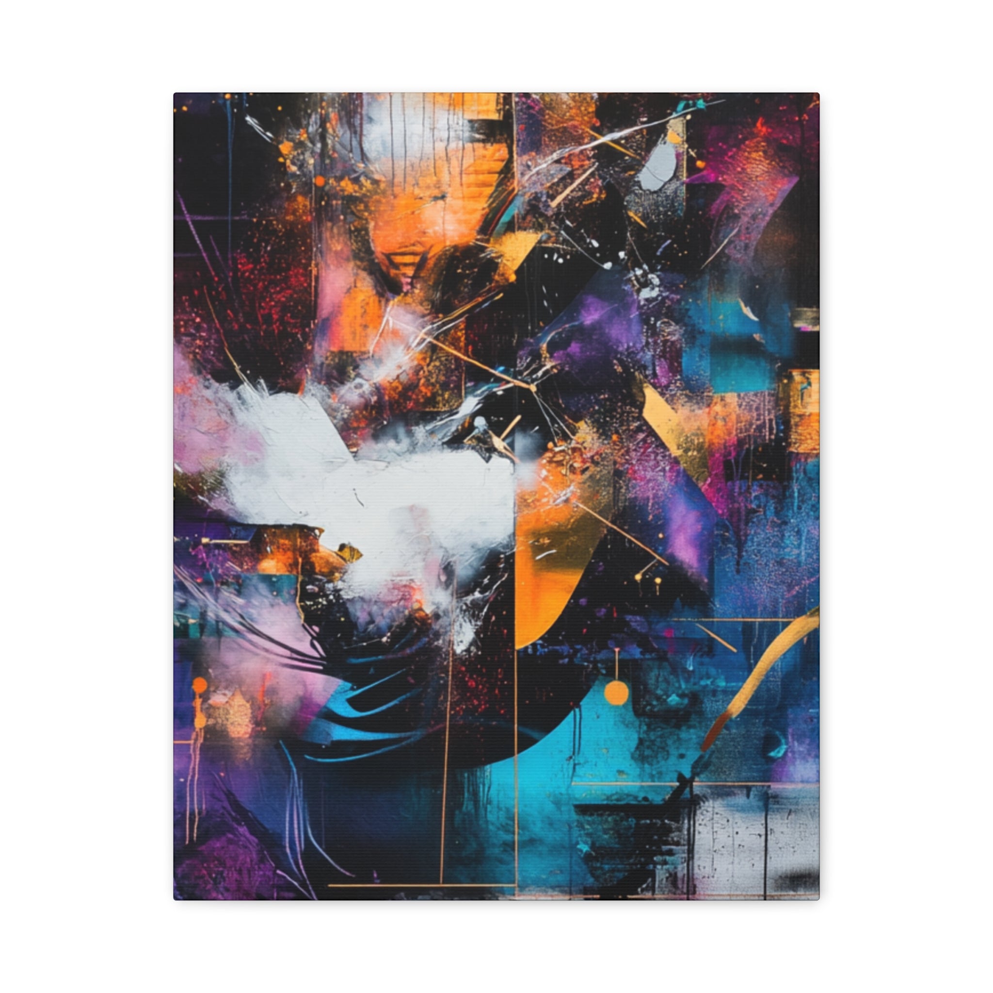Abstract Matte Canvas Art-P7, Modern Wall Decor, Black and White Artwork for Home, Unique Gift, Contemporary Design