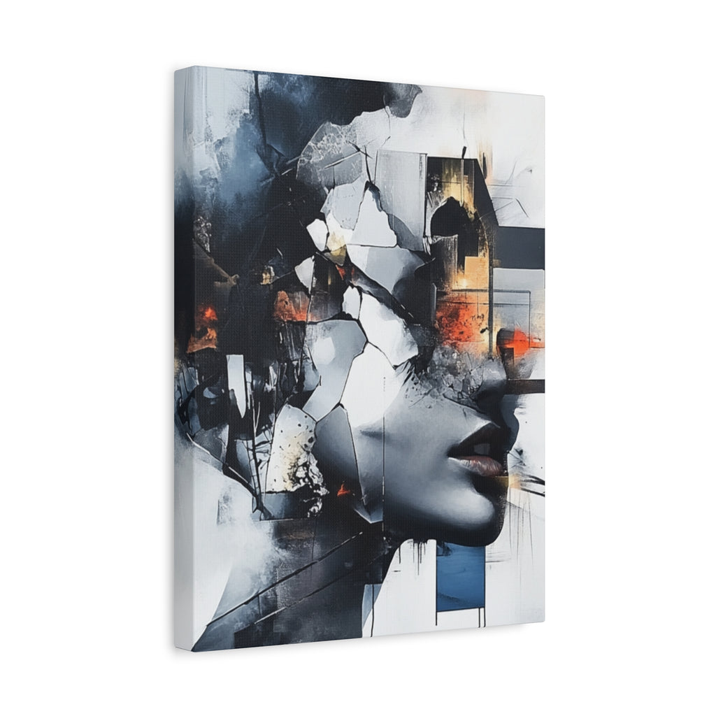 Abstract Matte Canvas Art-P4, Modern Wall Decor, Black and White Artwork for Home, Unique Gift, Contemporary Design