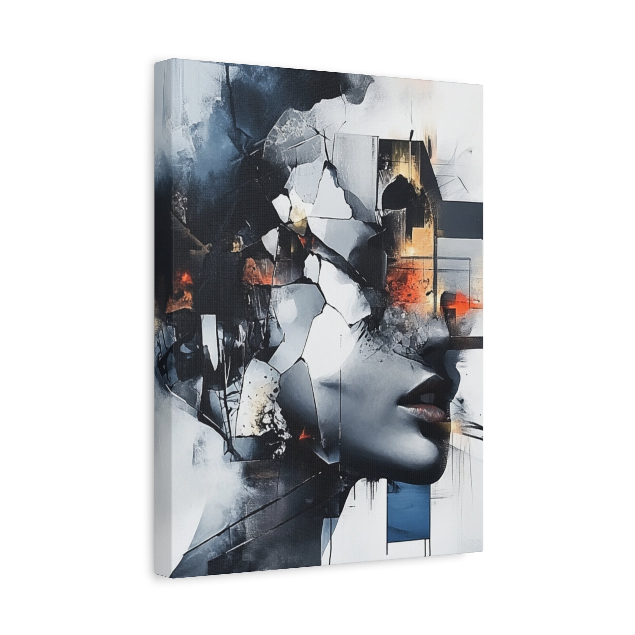 Abstract Matte Canvas Art-P4, Modern Wall Decor, Black and White Artwork for Home, Unique Gift, Contemporary Design