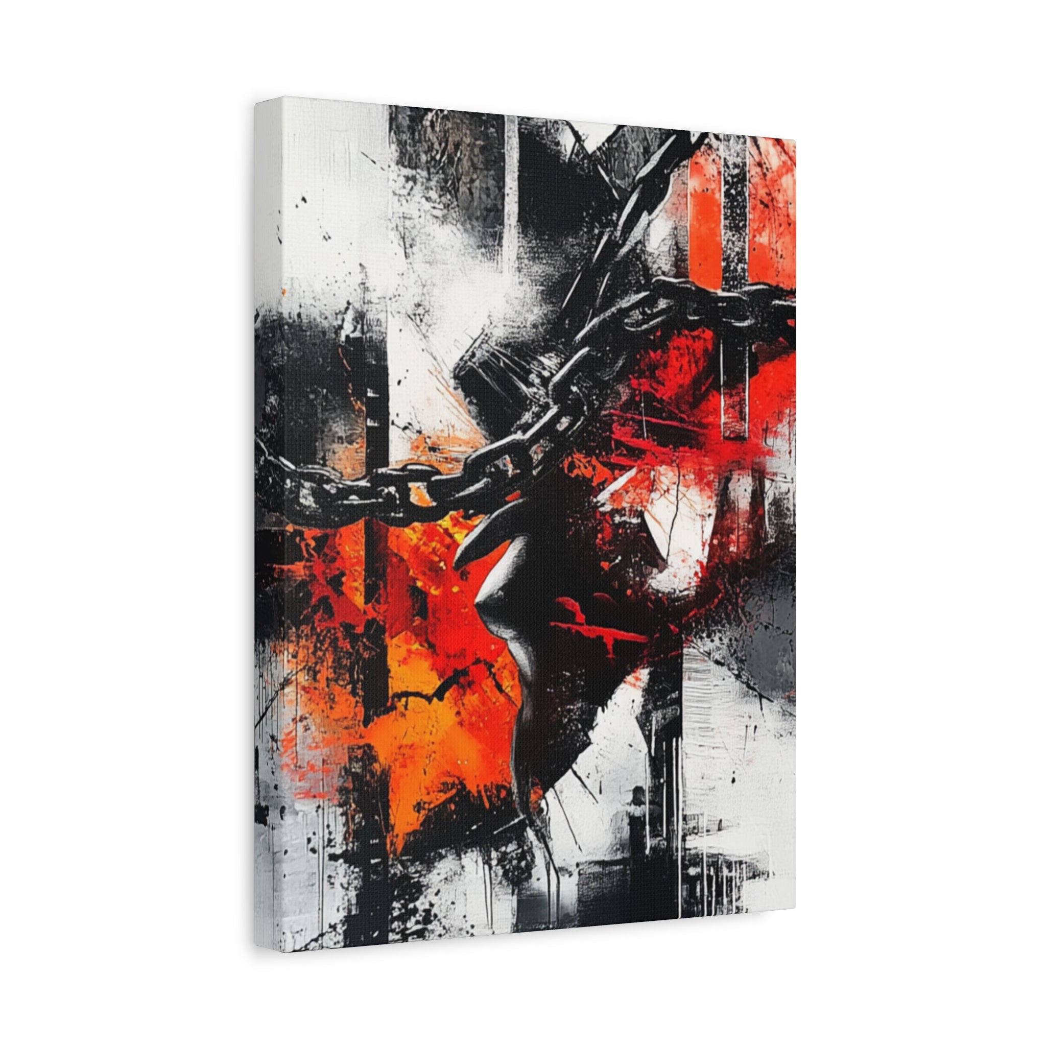 Abstract Matte Canvas Art-P13, Modern Wall Decor, Black and White Artwork for Home, Unique Gift, Contemporary Design